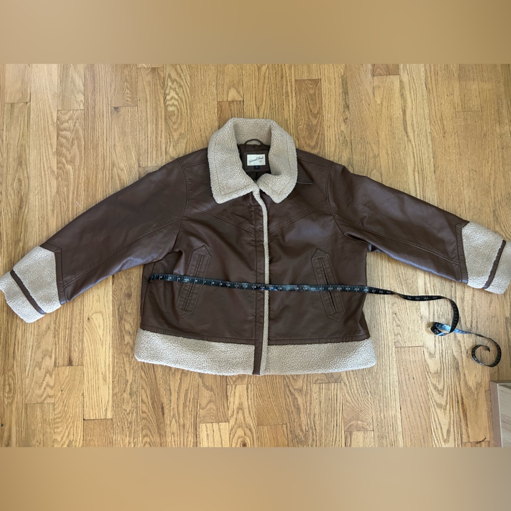 Universal Threads Brown Leather Jacket Size - image 7